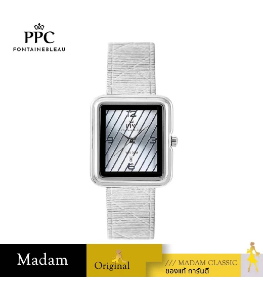 นาฬิกาข้อมือ PPC FONTAINEBLEAU PPC-EC15-WE DORÉE LINEA DATE 30 MM,WHITE