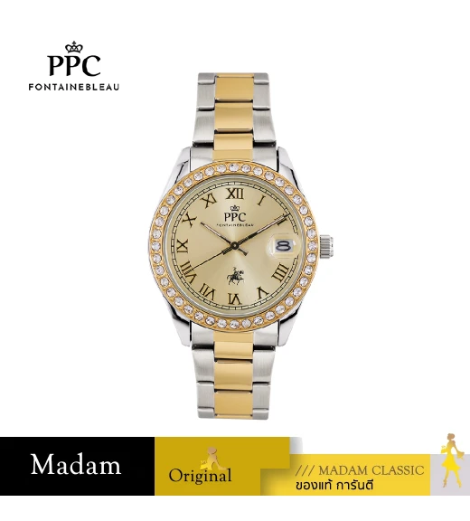 นาฬิกาข้อมือ PPC FONTAINEBLEAU PPC-ED01-SGD-GD ÉTOILE ROMANS CLASSIC 36 MM,SILVER GOLD / GOLD