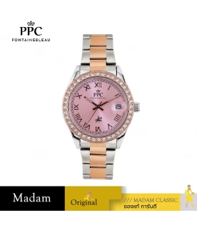 นาฬิกาข้อมือ PPC FONTAINEBLEAU PPC-ED01-SRG-PK ÉTOILE ROMANS CLASSIC 36 MM,SILVER ROSEGOLD / PINK