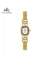 นาฬิกาข้อมือ PPC FONTAINEBLEAU PPC-ED03-GD-WE OVALE ROMAN CLASSIC DATE 23 MM,GOLD/ WHITE