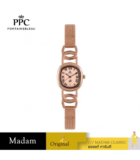 นาฬิกาข้อมือ PPC FONTAINEBLEAU PPC-ED03-RG OVALE ROMAN CLASSIC DATE 23 MM,ROSEGOLD
