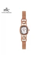 นาฬิกาข้อมือ PPC FONTAINEBLEAU PPC-ED03-RG-WE OVALE ROMAN CLASSIC DATE 23 MM,ROSEGOLD / WHITE