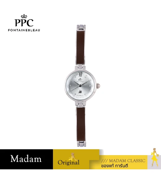 นาฬิกาข้อมือ PPC FONTAINEBLEAU PPC-ED04-WE CANNES GLITTER 23 MM,WHITE