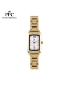 นาฬิกาข้อมือ PPC FONTAINEBLEAU PPC-ED05-GD-WE DORÉE GLIMMER DATE 20.5 MM,GOLD / WHITE