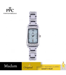 นาฬิกาข้อมือ PPC FONTAINEBLEAU PPC-ED05-LCY DORÉE GLIMMER DATE 20.5 MM,LIGHT CYAN