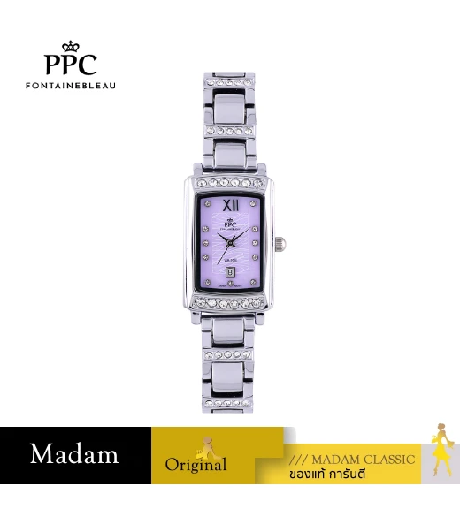 นาฬิกาข้อมือ PPC FONTAINEBLEAU PPC-ED05-LIC DORÉE GLIMMER DATE 20.5 MM,LILAC