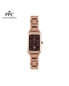 นาฬิกาข้อมือ PPC FONTAINEBLEAU PPC-ED05-RG-BR DORÉE GLIMMER DATE 20.5 MM,ROSEGOLD / BROWN