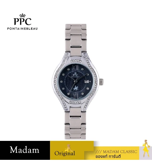 นาฬิกาข้อมือ PPC FONTAINEBLEAU PPC-ED06-BK CANNES VALLORA DATE 30 MM,BLACK