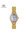 นาฬิกาข้อมือ PPC FONTAINEBLEAU PPC-ED06-GD-WE CANNES VALLORA DATE 30 MM,GOLD / WHITE