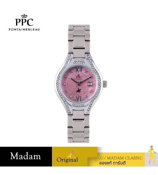 นาฬิกาข้อมือ PPC FONTAINEBLEAU PPC-ED06-PK CANNES VALLORA DATE 30 MM,PINK