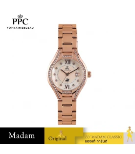 นาฬิกาข้อมือ PPC FONTAINEBLEAU  PPC-ED06-RG-WN CANNES VALLORA DATE 30 MM,ROSEGOLD / WINE