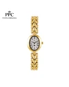 นาฬิกาข้อมือ PPC FONTAINEBLEAU PPC-ED07-GD-WE OVALE ROMAN CLASSIC DATE 22.5 MM,GOLD / WHITE