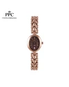 นาฬิกาข้อมือ PPC FONTAINEBLEAU PPC-ED07-RG-BR OVALE ROMAN CLASSIC DATE 22.5 MM,ROSEGOLD / BROWN นาฬิกาข้อมือ PPC FONTAINEBLEAU PPC-ED07-RG-BR OVALE ROMAN CLASSIC DATE 22.5 MM,ROSEGOLD / BROWN