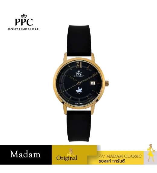 นาฬิกาข้อมือ PPC FONTAINEBLEAU PPC-ED09-BK-GBK LER BRETON MODERN 35 MM,BLACK / GOLD BLACK นาฬิกาข้อมือ PPC FONTAINEBLEAU PPC-ED09-BK-GBK LER BRETON MODERN 35 MM,BLACK / GOLD BLACK