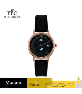 นาฬิกาข้อมือ PPC FONTAINEBLEAU PPC-ED09-BK-RBK LER BRETON MODERN 35 MM,BLACK / ROSEGOLD BLACK