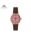 นาฬิกาข้อมือ PPC FONTAINEBLEAU PPC-ED09-BR-RPK LER BRETON MODERN 35 MM,BROWN / ROSEGOLD PINK