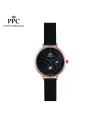 นาฬิกาข้อมือ PPC FONTAINEBLEAU PPC-ED10-BK-RBK JEUNESSE VÉLA DATE 32 MM,BLACK / ROSEGOLD BLACK