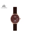 นาฬิกาข้อมือ PPC FONTAINEBLEAU PPC-ED10-BR-RBR JEUNESSE VÉLA DATE 32 MM,BROWN / ROSEGOLD BROWN