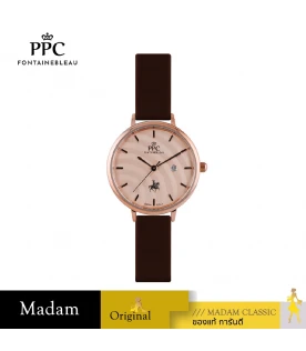 นาฬิกาข้อมือ PPC FONTAINEBLEAU PPC-ED10-BR-RG JEUNESSE VÉLA DATE 32 MM,BROWN / ROSEGOLD