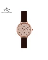 นาฬิกาข้อมือ PPC FONTAINEBLEAU PPC-ED10-BR-RG JEUNESSE VÉLA DATE 32 MM,BROWN / ROSEGOLD