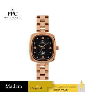 นาฬิกาข้อมือ PPC FONTAINEBLEAU PPC-ED13-RG-BK DORÉE VELURA 22 MM,ROSEGOLD / BLACK