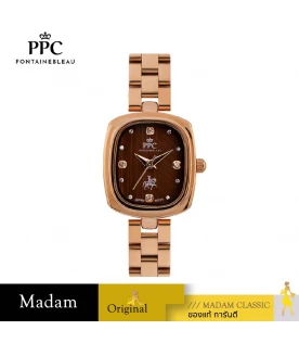 นาฬิกาข้อมือ PPC FONTAINEBLEAU PPC-ED13-RG-BR DORÉE VELURA 22 MM,ROSEGOLD / BROWN