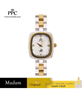 นาฬิกาข้อมือ PPC FONTAINEBLEAU PPC-ED13-SGD-WE DORÉE VELURA 22 MM,SILVER GOLD / WHITE
