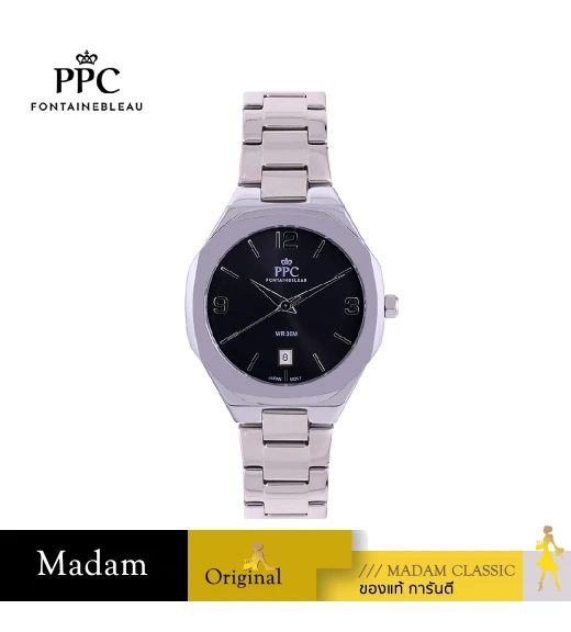 นาฬิกาข้อมือ PPC FONTAINEBLEAU PPC-EE06-BK JOAN CLASSIC DATE 36 MM,BLACK