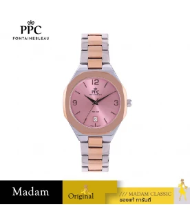 นาฬิกาข้อมือ PPC FONTAINEBLEAU PPC-EE06-SRG-PK JOAN CLASSIC DATE SILVER ROSEGOLD / PINK 36 MM,SILVER ROSEGOLD / PINK	