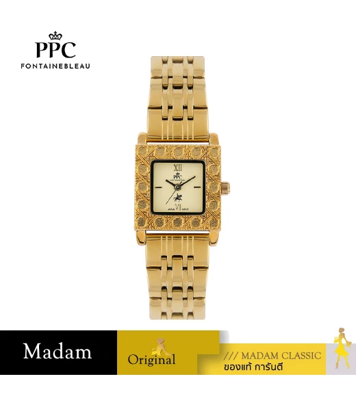 นาฬิกาข้อมือ PPC FONTAINEBLEAU PPC-EF01-GD DORÉE ROYAL GUILLOCHÉ 25 MM,GOLD