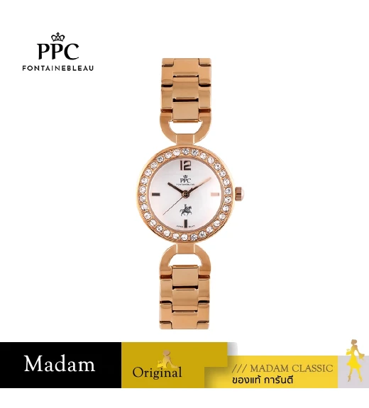 นาฬิกาข้อมือ PPC FONTAINEBLEAU PPC-EF03-RG-WE ÉTOILE MODERN 28 MM,ROSEGOLD / WHITE