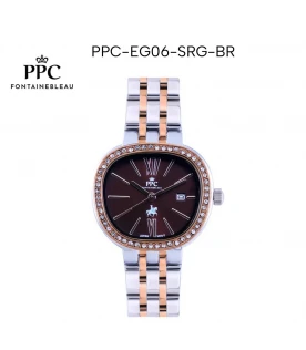 นาฬิกา PPC FONTAINEBLEAU PPC-EG06-SRG-BR CANNES EG06 29 MM,SILVER ROSEGOLD / BROWN	