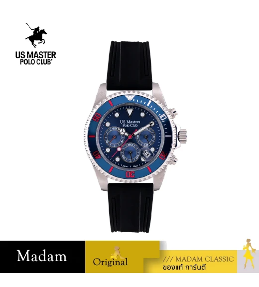 นาฬิกาข้อมือ US MASTERS POLO CLUB USM-DD31-BK-BU OHIO CLASS CHONO M.1 DATE 44*52.7 MM,BLACK / BLUE นาฬิกาข้อมือ US MASTERS POLO CLUB USM-DD31-BK-BU OHIO CLASS CHONO M.1 DATE 44*52.7 MM,BLACK / BLUE
