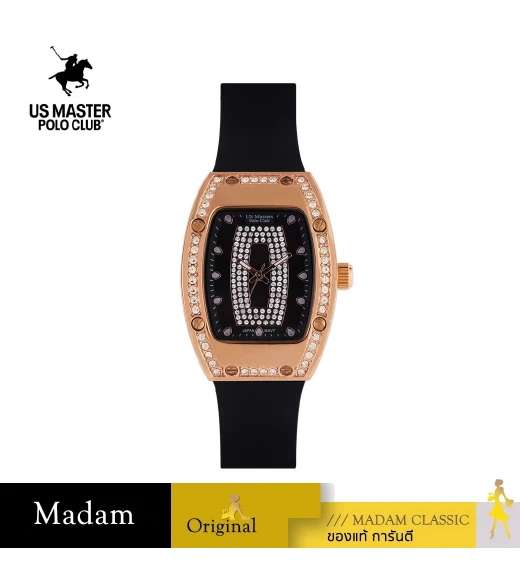 นาฬิกาข้อมือ US MASTERS POLO CLUB USM-DD53-RG-BK RX-1 MILLIONAIRE 35 MM,ROSEGOLD / BLACK