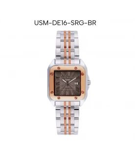 นาฬิกา US Master Polo Club USM-DE16-SRG-BR FIRST LADY NO.4 33MM SILVER ROSEGOLD / BROWN	
