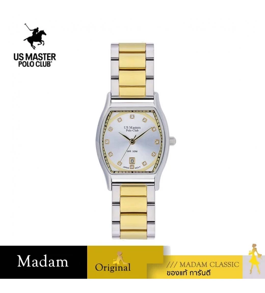 นาฬิกา US Master Polo Club USM-DE24-SGD-WE FIRST LADY REGAL 28 MM SILVER GOLD / WHITE	