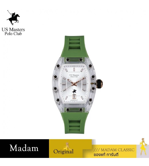 "นาฬิกา US Master Polo Club USM-DF03-GN-WE RX-1 MILLIONAIRE SUPER STAR GREEN / WHITE "	