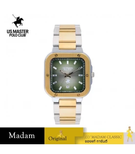 นาฬิกา US Master Polo Club USM-DF06-SGD-LGN TIMES SQUARE CLASSIC SILVER GOLD / LIGHT GREEN	