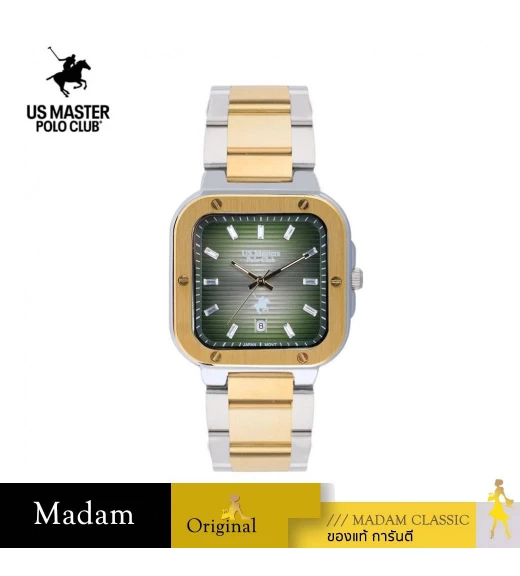 นาฬิกา US Master Polo Club USM-DF06-SGD-LGN TIMES SQUARE CLASSIC SILVER GOLD / LIGHT GREEN นาฬิกา US Master Polo Club USM-DF06-SGD-LGN TIMES SQUARE CLASSIC SILVER GOLD / LIGHT GREEN