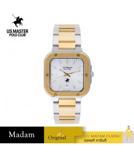นาฬิกา US Master Polo Club USM-DF06-SGD-WE TIMES SQUARE CLASSIC SILVER GOLD / WHITE	