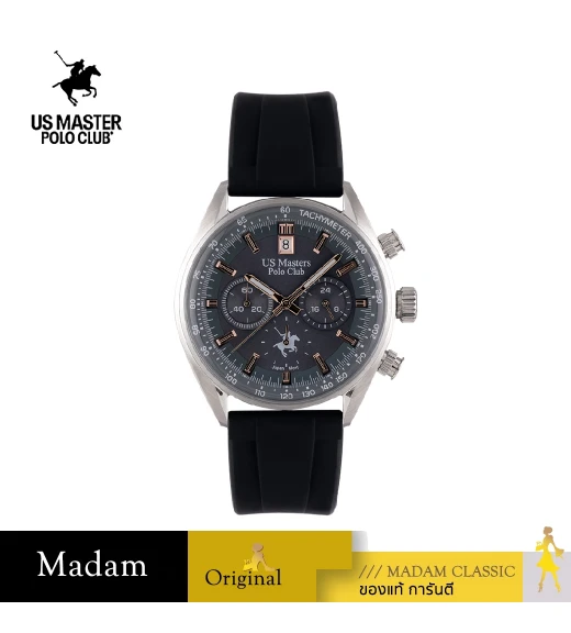 นาฬิกาข้อมือ US MASTERS POLO CLUB USM-DL01-BK-GY SPEEDKING ELITE DATE 42 MM,BLACK / GREY