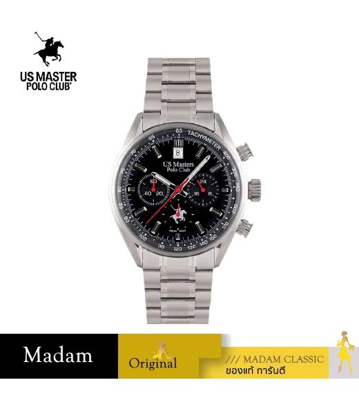 นาฬิกาข้อมือ US MASTERS POLO CLUB USM-DL01S-BK SPEEDKING ELITE DATE 42 MM,BLACK