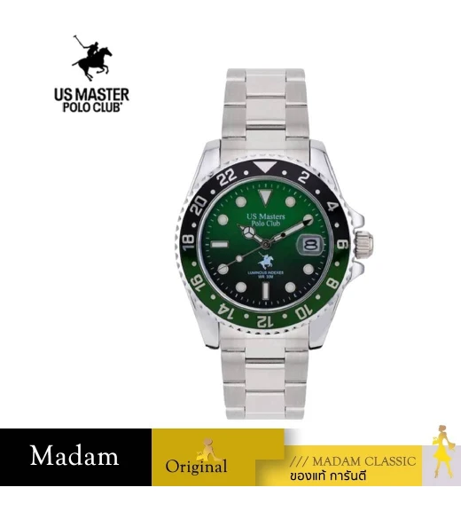 นาฬิกา US MASTERS POLO CLUB OHIO CLASS M.3 DATE BLACK GREEN / GREEN BLACK