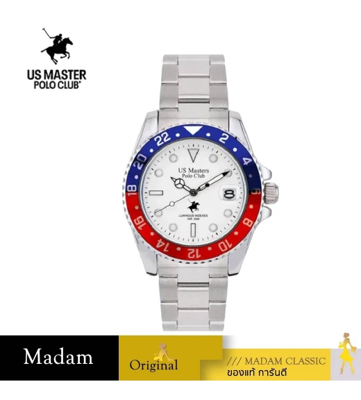 นาฬิกา US MASTERS POLO CLUBOHIO CLASS M.3 DATE BLUE RED / WHITE