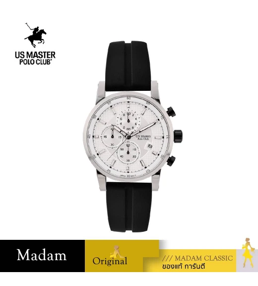 นาฬิกาข้อมือ US MASTERS POLO CLUB USM-EA03-BK-WE SPEEDMASTER 43 MM,BLACK / WHITE