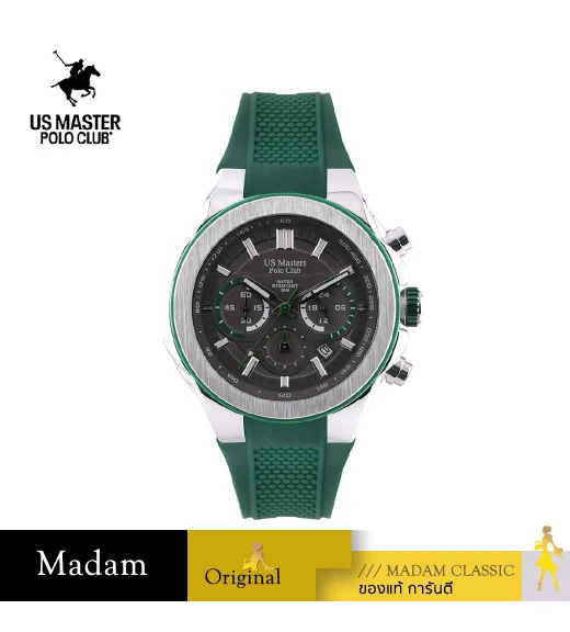 นาฬิกาข้อมือ US MASTERS POLO CLUB USM-EA04-GN-GY SPEEDMASTER 46 MM,GREEN / GREY