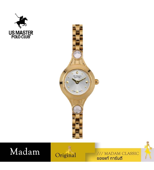 นาฬิกาข้อมือ US MASTERS POLO CLUB USM-EA05-GD-WE FIRST LADY TIARA 19.3 MM,GOLD / WHITE