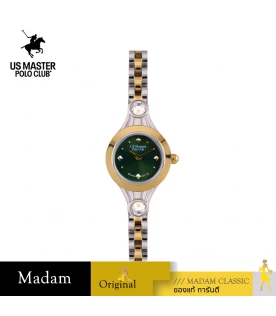 นาฬิกาข้อมือ US MASTERS POLO CLUB USM-EA05-SGD-GN FIRST LADY TIARA 19.3 MM,SILVER GOLD / GREEN