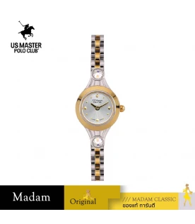 นาฬิกาข้อมือ US MASTERS POLO CLUB USM-EA05-SGD-WE FIRST LADY TIARA 19.3 MM,SILVER GOLD / WHITE