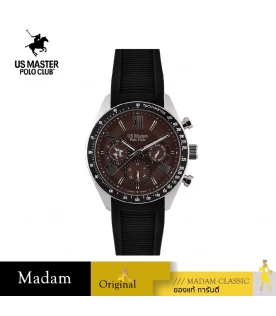 นาฬิกาข้อมือ US MASTERS POLO CLUB USM-EA10-BK-BR ROMAN SPORT DAY DATE 43 MM,BLACK / BROWN
